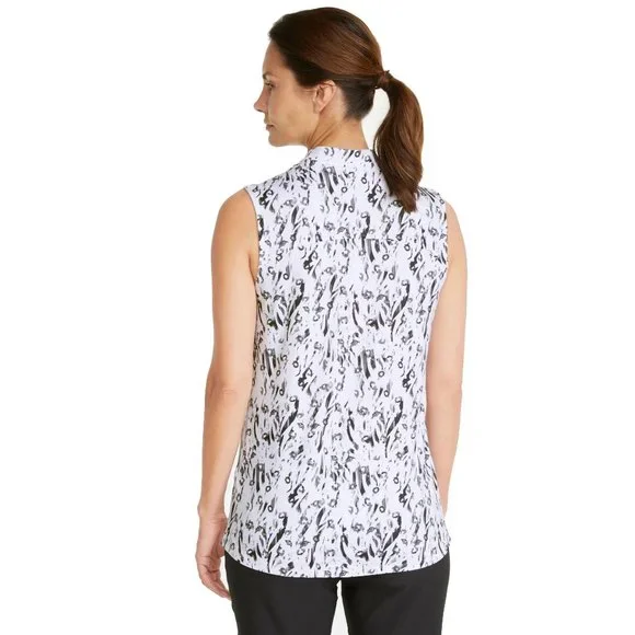 NWT Puma Cloudspun Jungle Womens Sleeveless Golf Polo - Picture 2 of 6